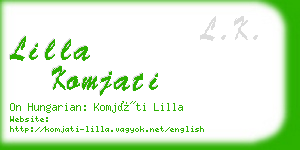 lilla komjati business card